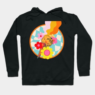 Pop Art Ice Cream Cone Summer Melty Retro Fun in Bright Pop Art Style Hoodie